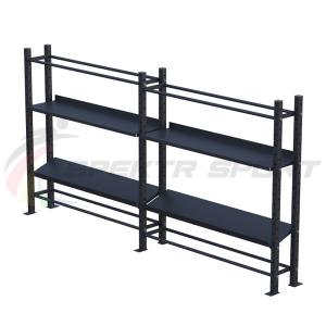 Купить Модульный стеллаж для гантелей, гирь и медболов 3780х430х1950 (2 секции) в Луге 