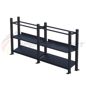 Купить Модульный стеллаж для гантелей, гирь и медболов 3780х430х1200 (2 секции) в Луге 