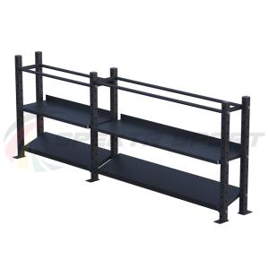 Купить Модульный стеллаж для гантелей, гирь и медболов 3180х430х1200 (2 секции) в Луге 